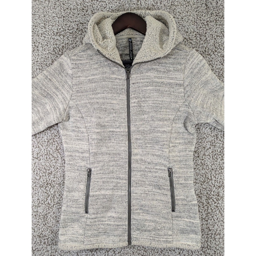 KUHL Sweatshirt Jacket Womens Small Hooded Full‎ Zip Alska Heather Gray